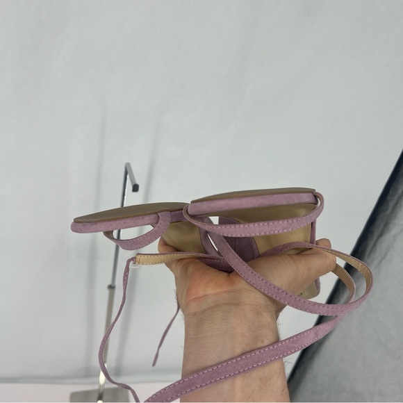 Lulu's lavender Lace-Up Block Heels - Picture 13 of 13